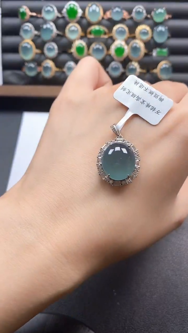 银S925镶嵌戒指翡翠51151