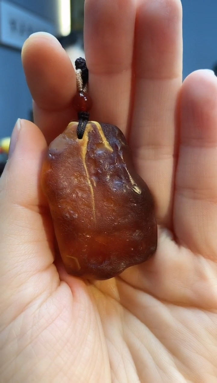 琥珀颈饰未镶嵌挂件