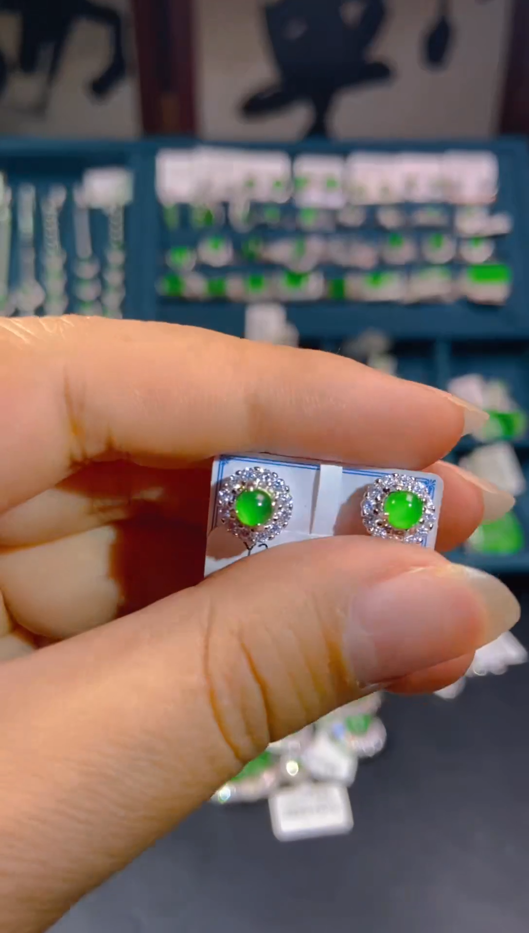 【闪购商品】翡翠耳饰未镶嵌天然翡翠A货3