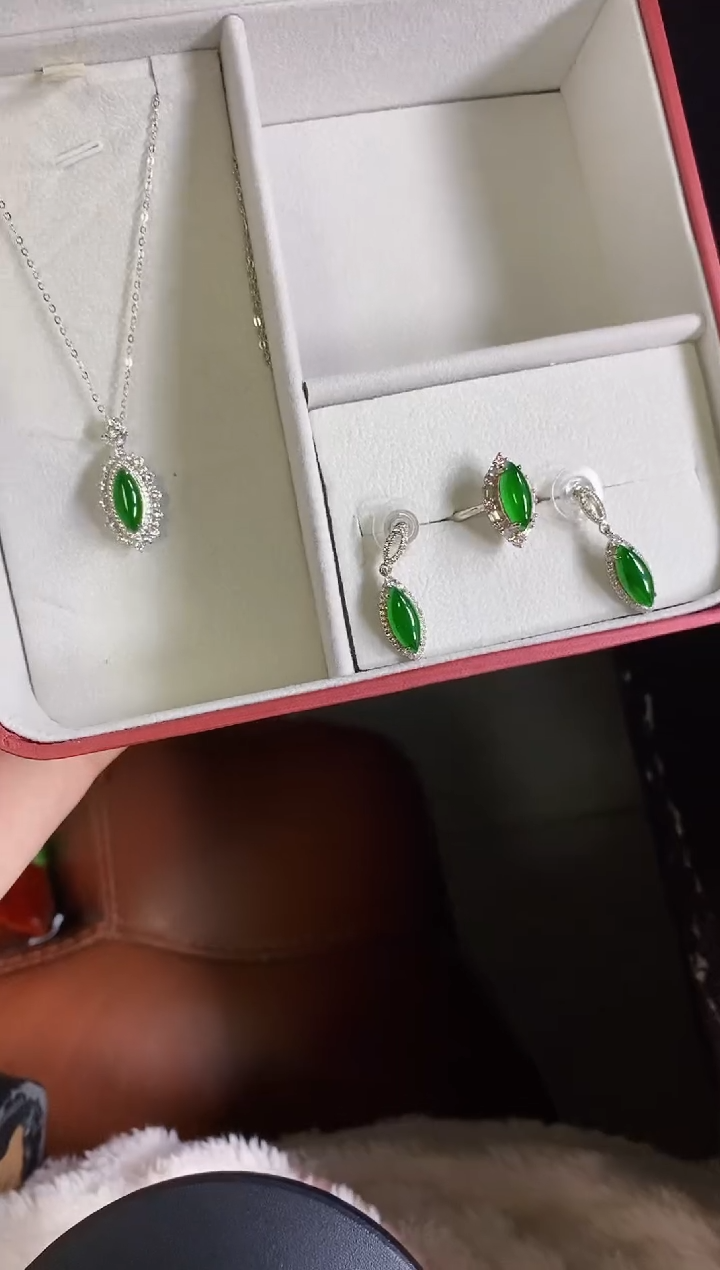 【闪购商品】翡翠颈饰银S925镶嵌0212