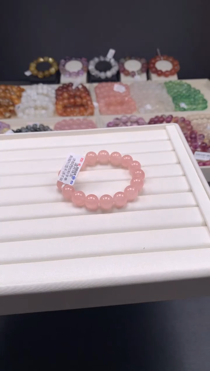 【闪购商品】水晶手链未镶嵌西柚粉12，A33