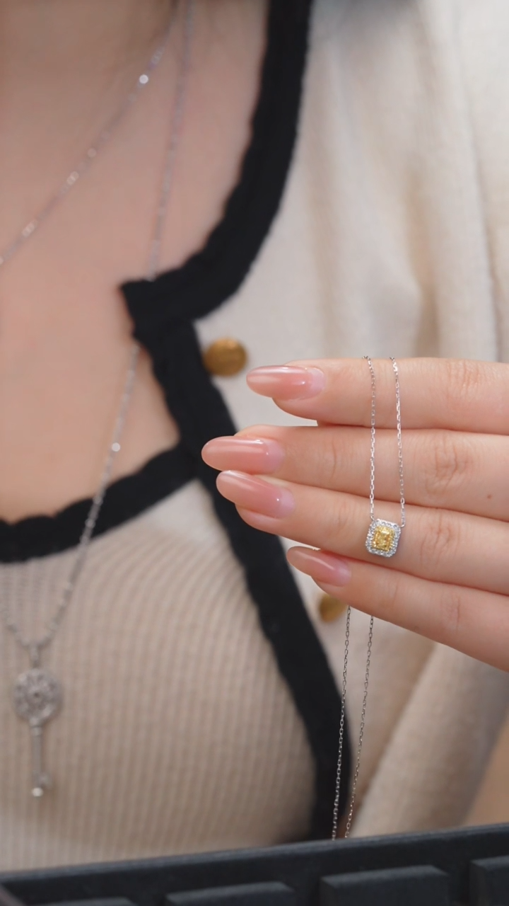 【闪购商品】钻石项链18K金镶嵌（0.15ct）@@N4472