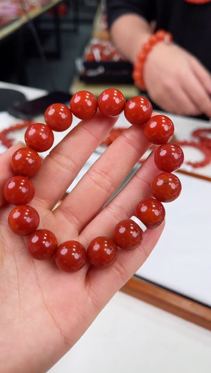 【闪购商品】南红玛瑙瓦西手串13+未镶嵌一个/条