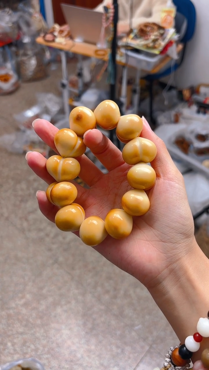 吊坠菩提根/象牙果新款炭烤爱心屁桃单圈手串大的