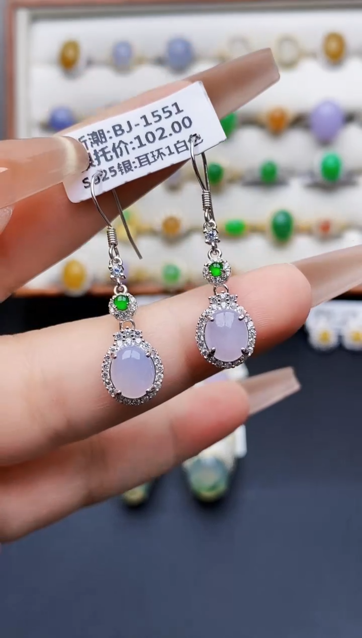 银S925镶嵌戒指翡翠0119