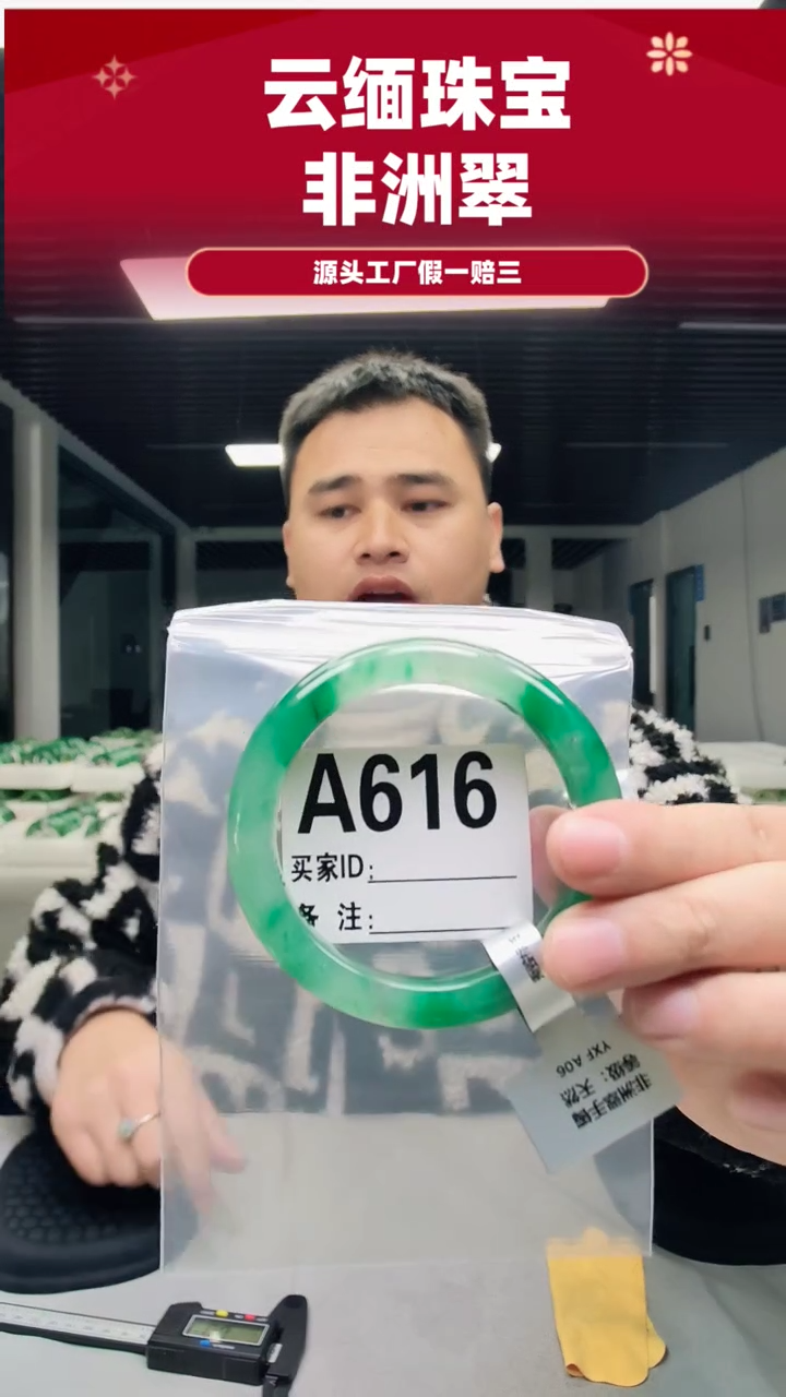 未镶嵌手镯石英质玉（非洲翠）59圈口A616