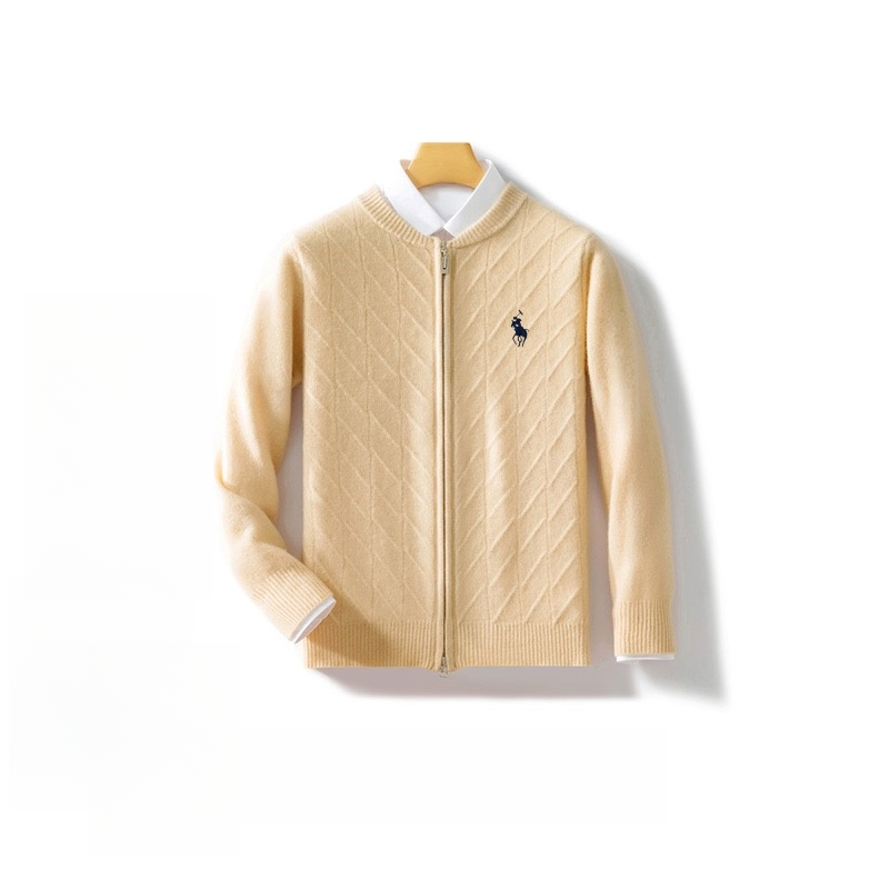 圆领开衫马甲男士纯色羊毛衫保暖舒适长袖休闲时尚商务宽松百搭