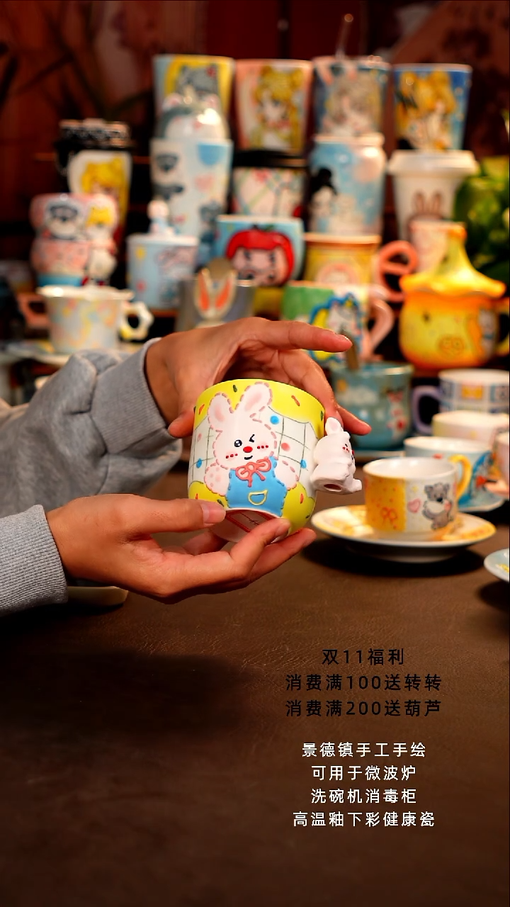 景德镇手工手绘杯杯