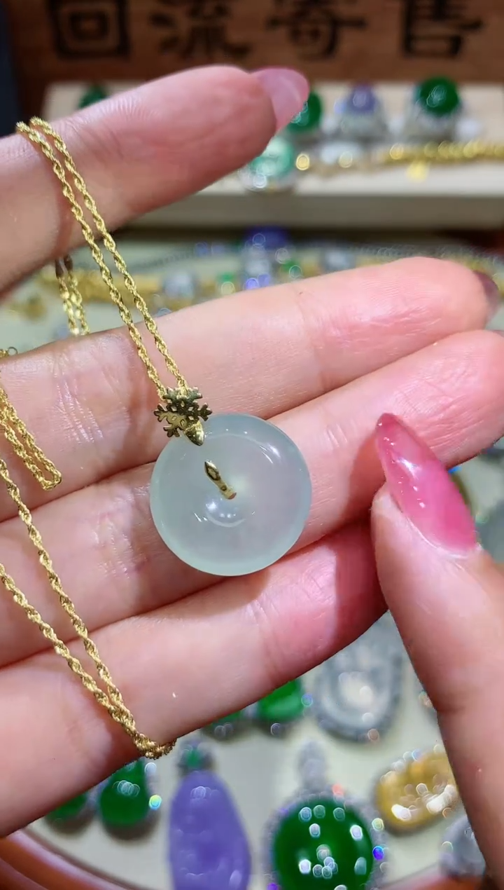 定制翡翠18K金镶嵌9团购