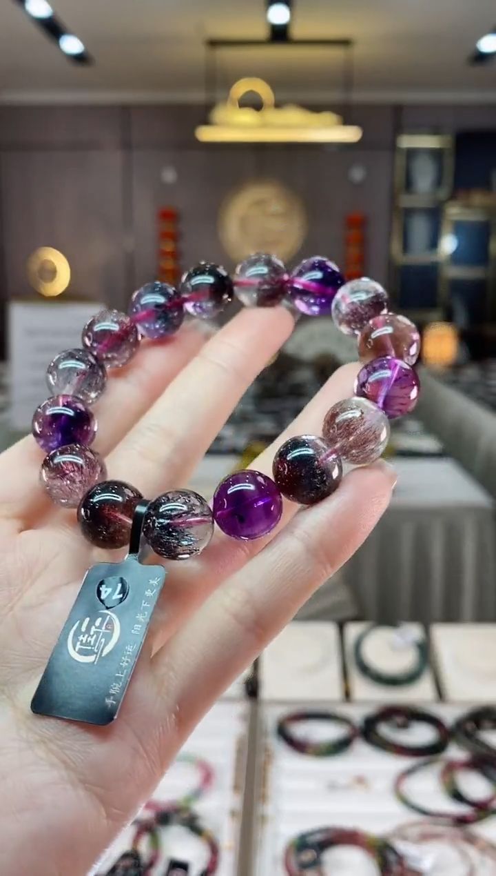 【闪购商品】水晶收藏级单圈手串13mm+未镶嵌一物一证dan