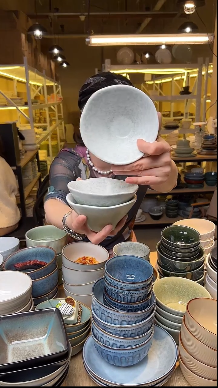 瓷36外贸尾货窑变釉下彩默认微瑕