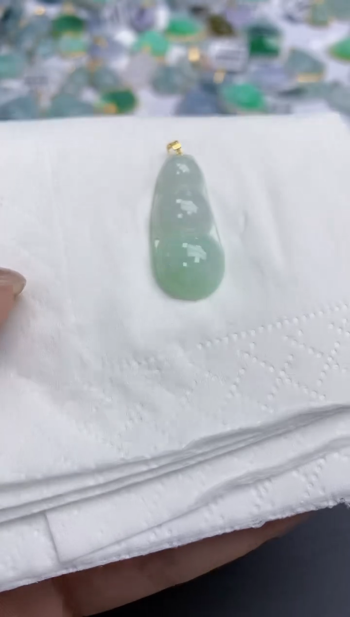 【闪购商品】翡翠颈饰18K金镶嵌天然缅甸翡翠A货