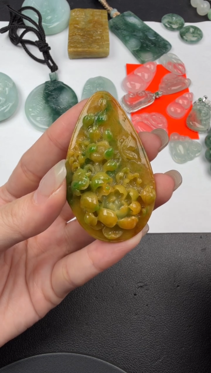 吊坠(不含链)未镶嵌翡翠翡翠饰品-234