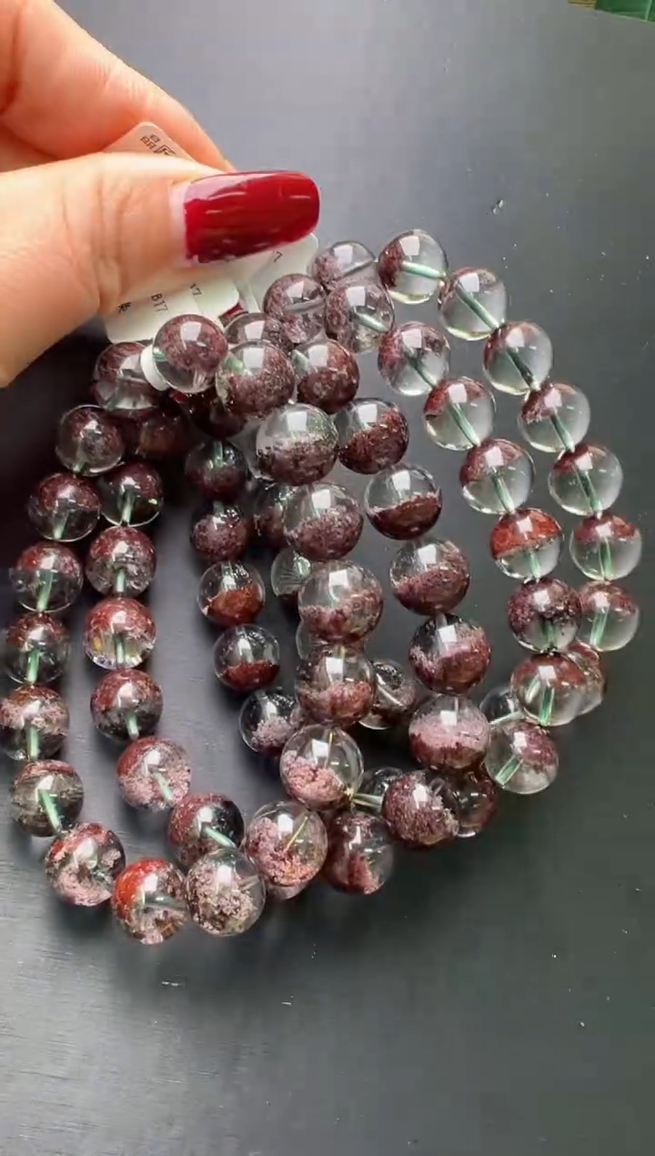 【闪购商品】水晶手串未镶嵌红幽灵手串11m+多样性发一X38008