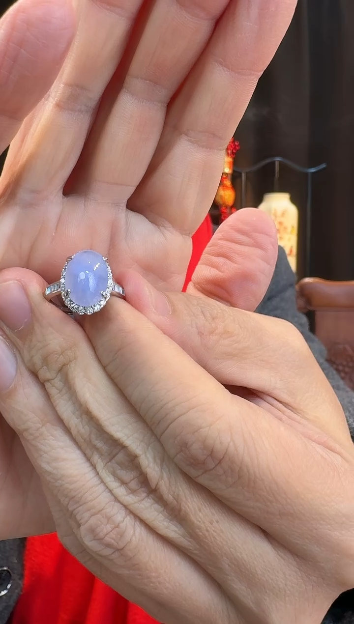 【闪购商品】翡翠戒指银S925镶嵌戒指