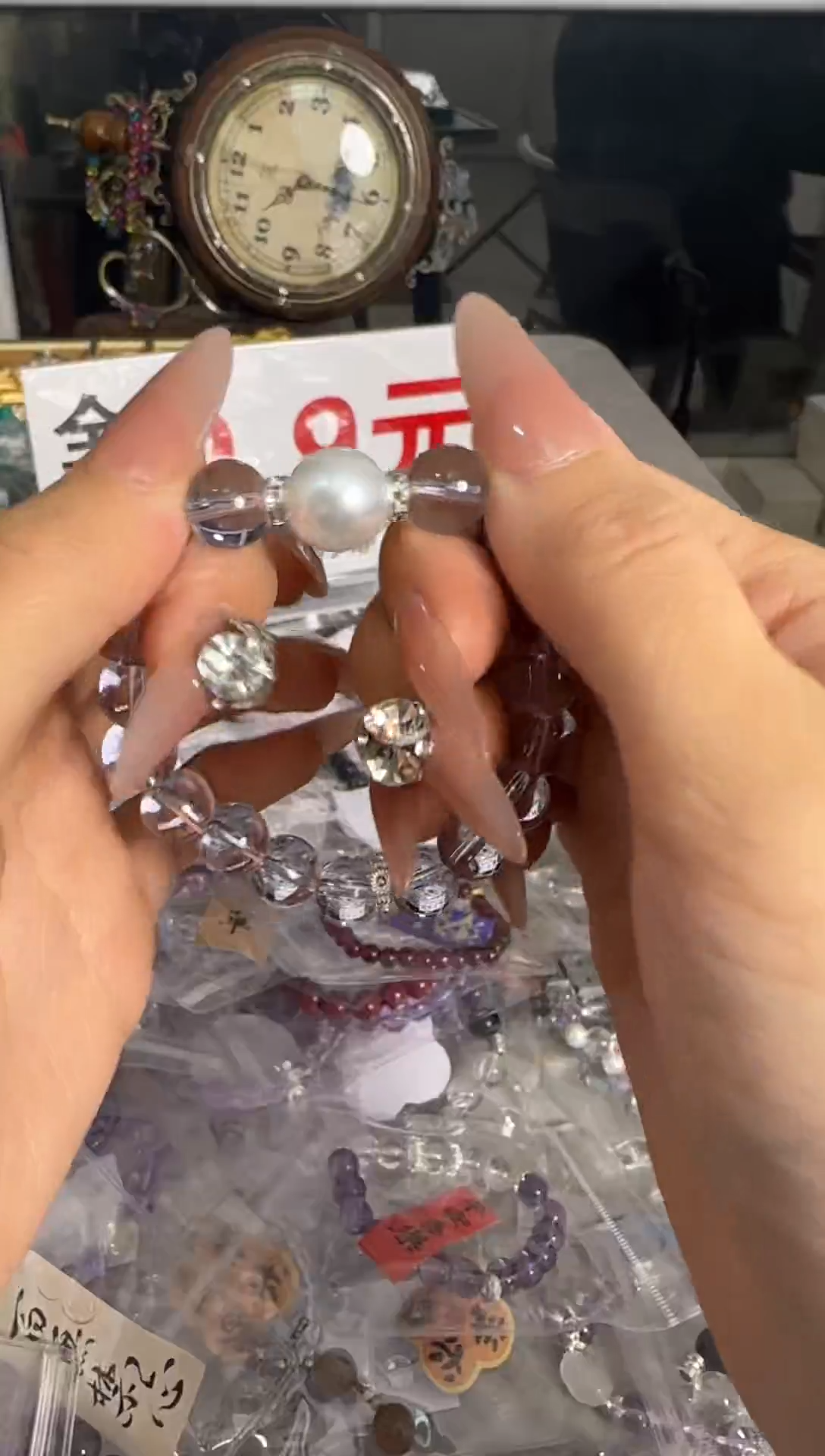 【闪购商品】水晶手链银S925镶嵌水晶 手链 银S925镶嵌
