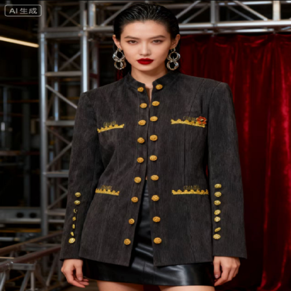 2025秋冬季女生设计师款重工小香外套 CCX7X0000228