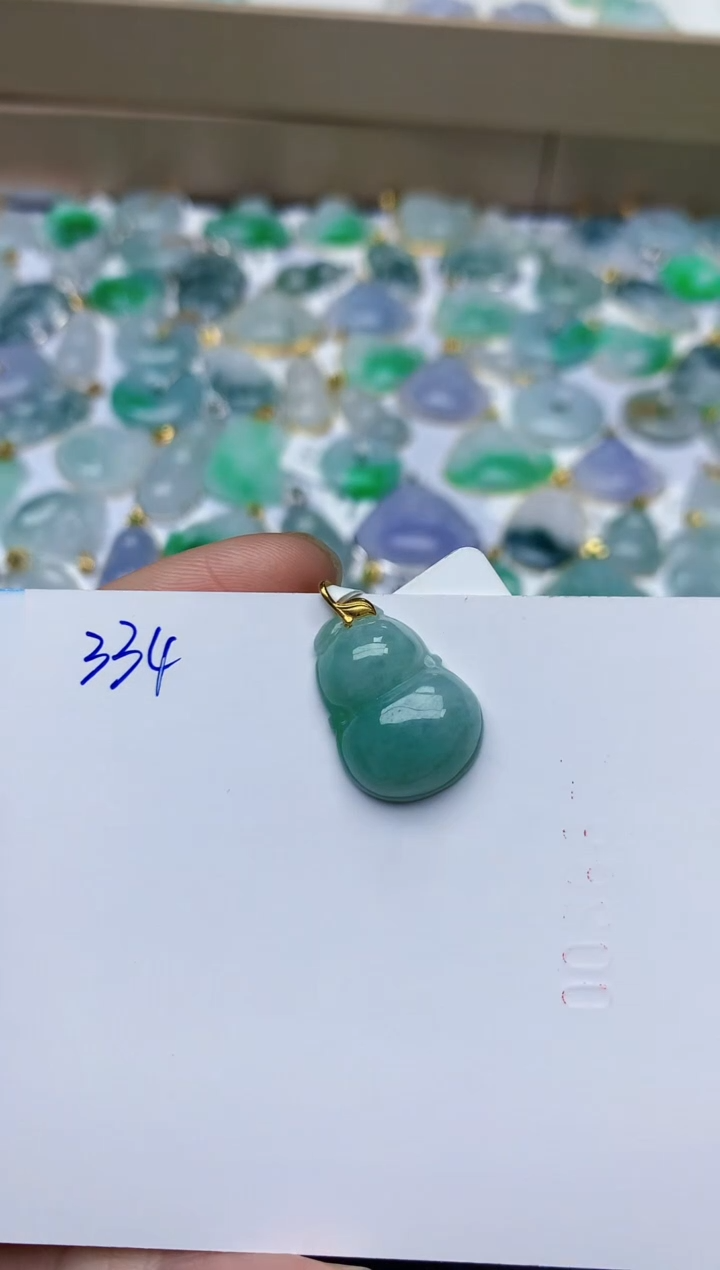 【闪购商品】翡翠颈饰18K金镶嵌天然翡翠A货