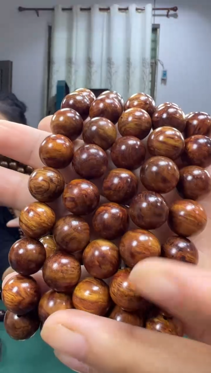 黄花梨/降香黄檀A002海南黄花梨1.2圆珠手串单圈多样式发一