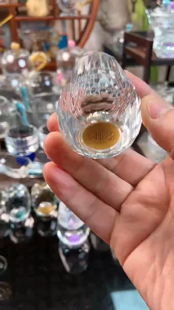 【闪购商品】玺宴新款水晶水滴杯子2个金箔+1个紫罗兰