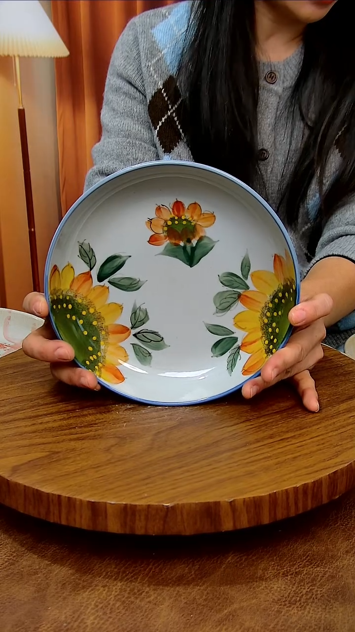 杯子陶纯手绘，釉下彩，健康瓷