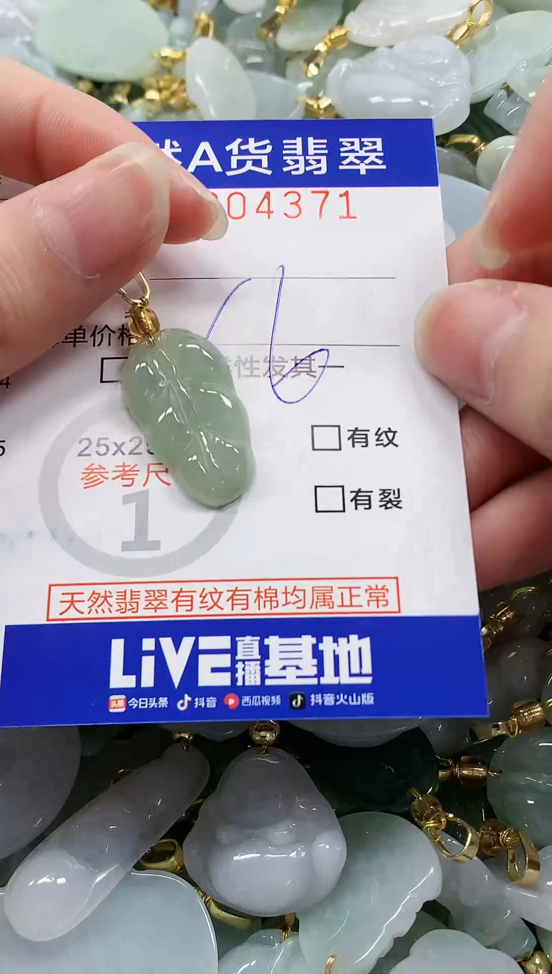 颈饰未镶嵌翡翠 纯天然a货翡翠