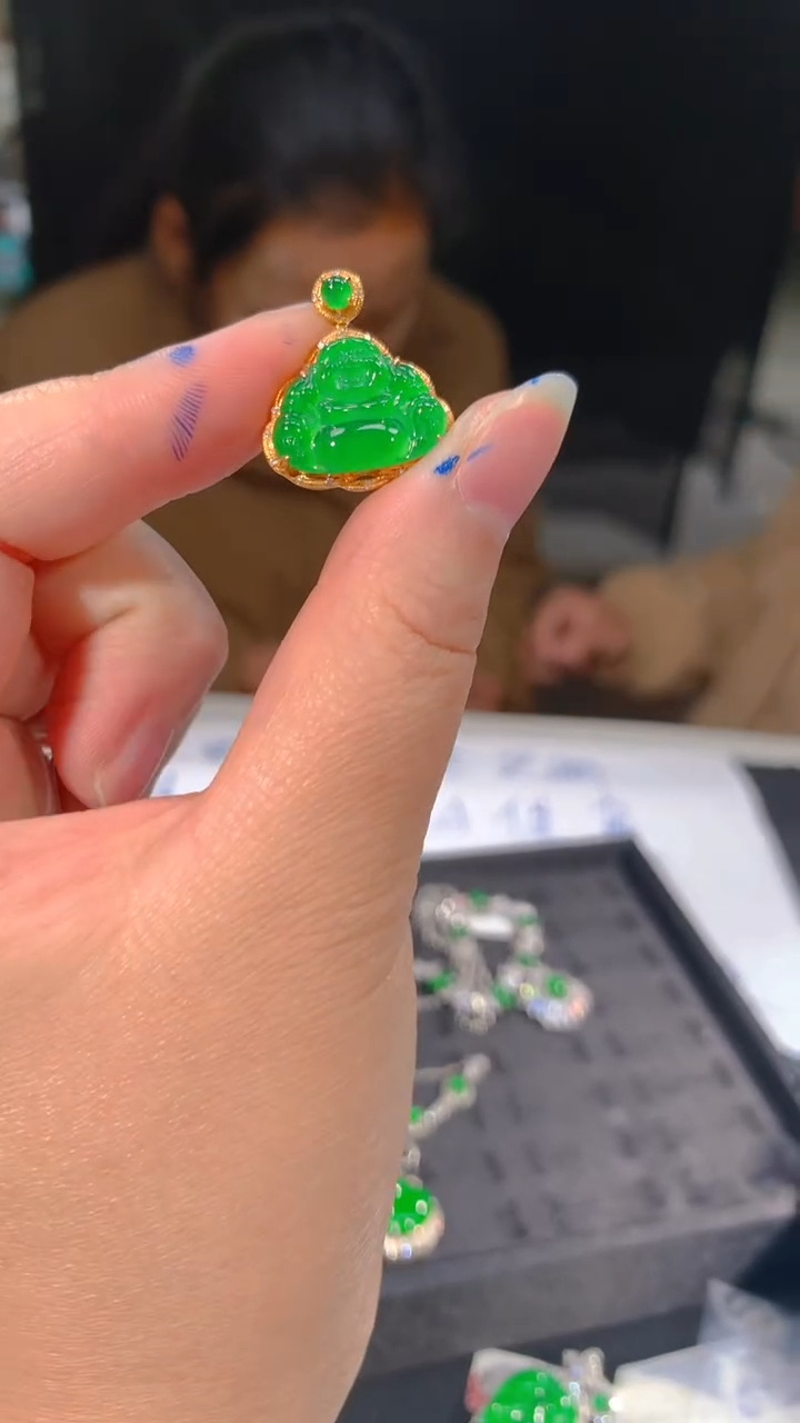 【闪购商品】定制翡翠18K金镶嵌70多样性发货（发其一）