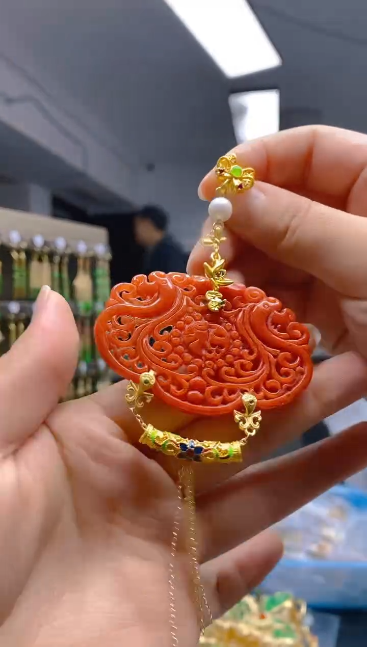 【闪购商品】翡翠耳饰合金0196翡翠压襟