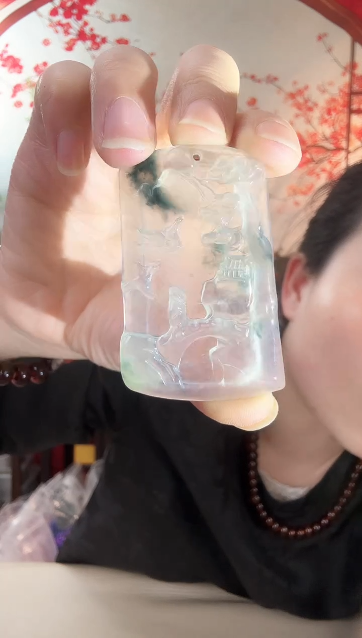 推荐款山水牌吊坠