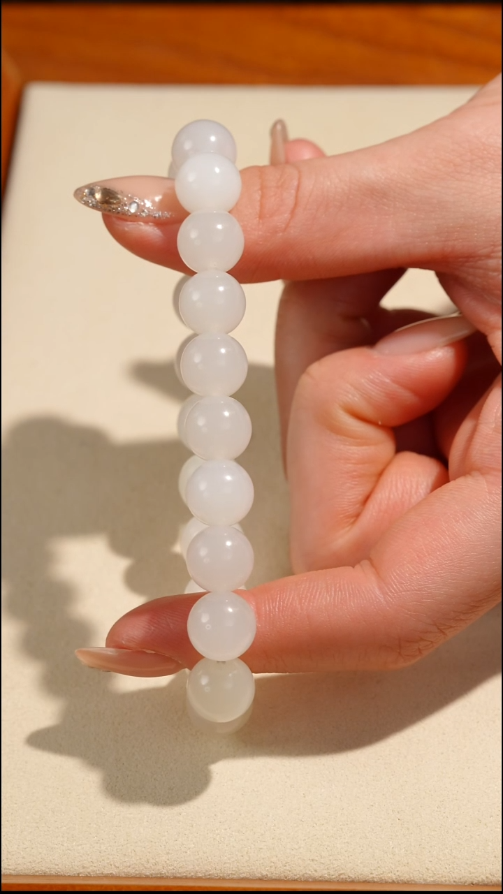 未镶嵌手串和田玉（白玉）和田玉白玉手串