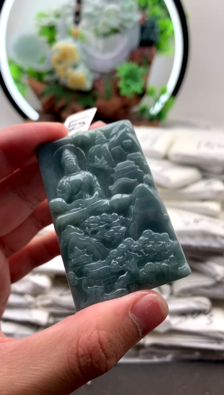 【闪购商品】翡翠颈饰未镶嵌大势至【品质一般能接受再拍】