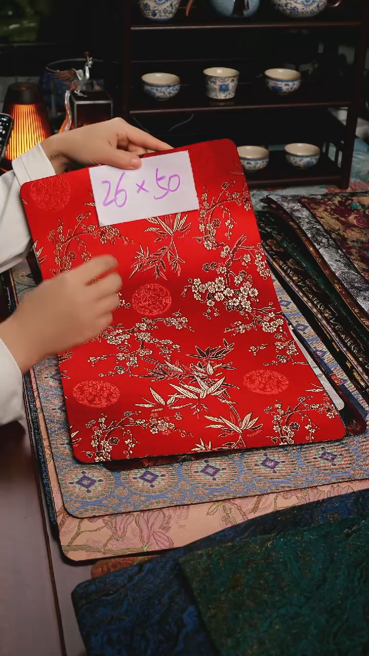 【花好月圆单面】中国风干泡织锦茶席26*50