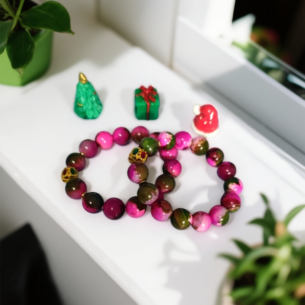 盛世典藏 瑞士阿尔卑斯山花魂地磁玉手串G33 多样性发拍一发一