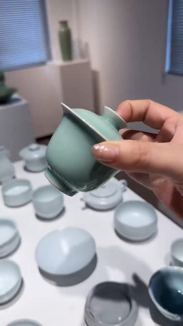 青瓷手工茶器包邮