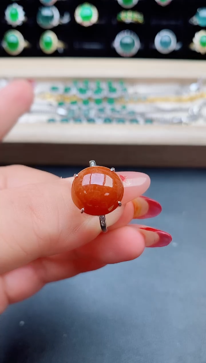 【闪购商品】翡翠戒指银S925镶嵌321321