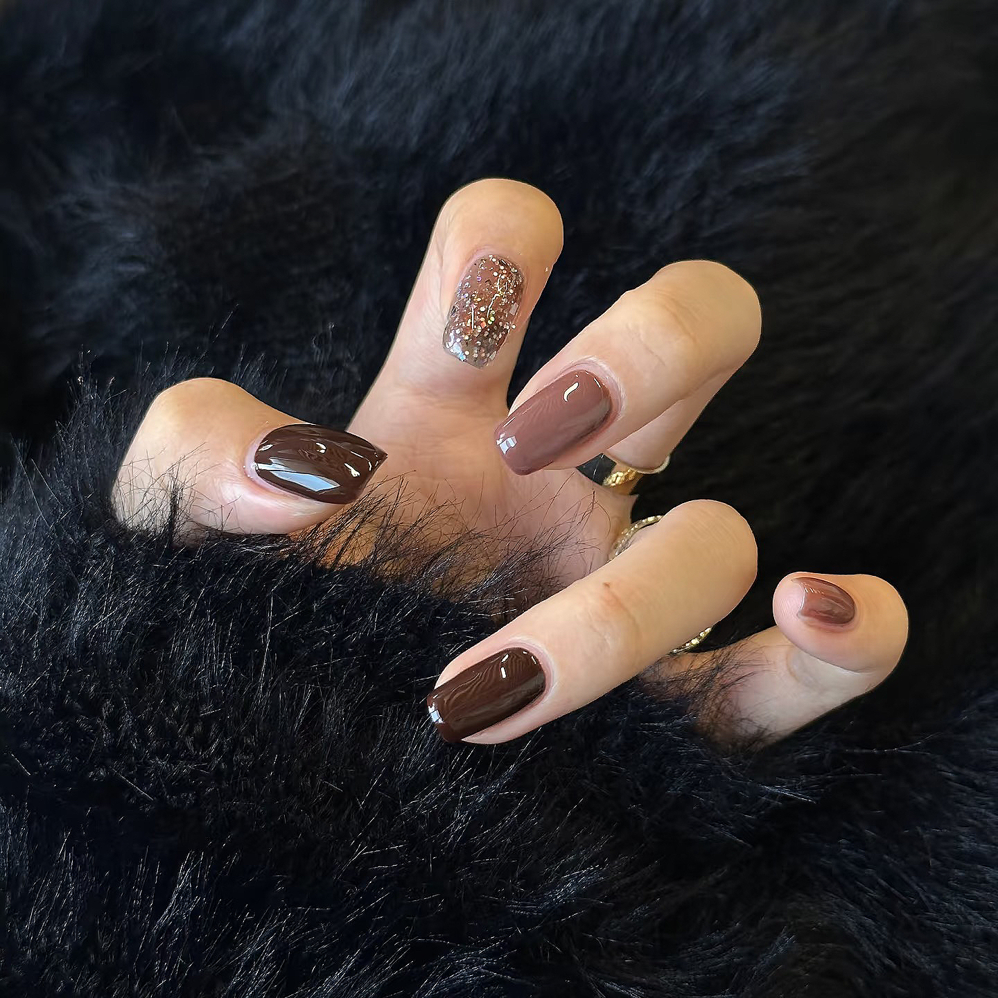 瑶瑶子手工穿戴甲高级感短甲款跳色经典耐看少女甲片学生时尚ins