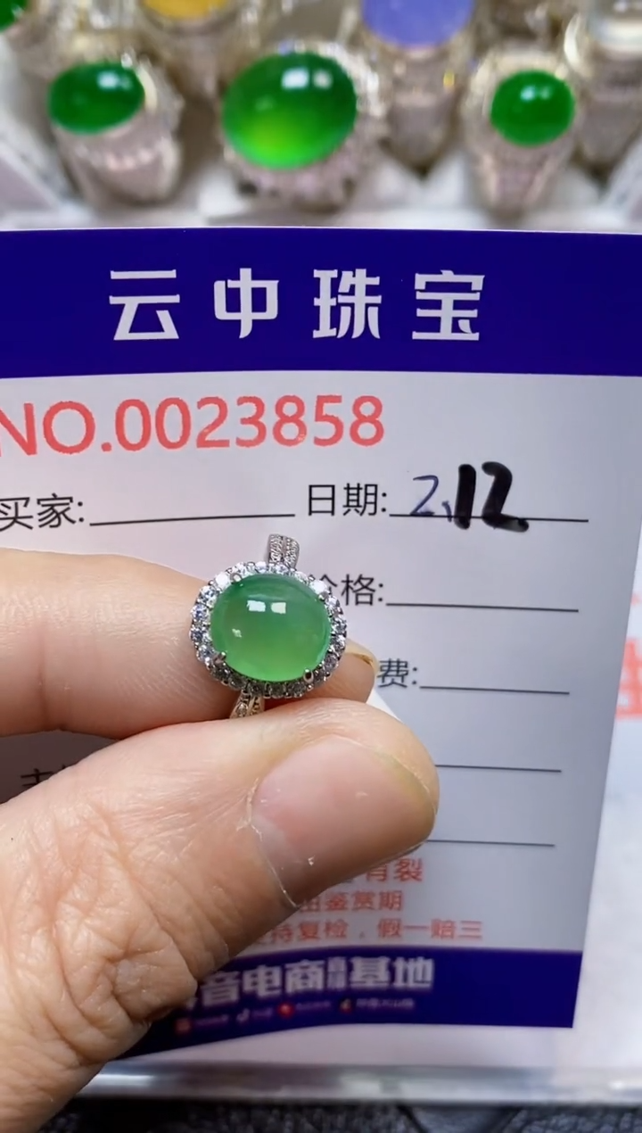 【闪购商品】翡翠戒指银S925镶嵌/3858