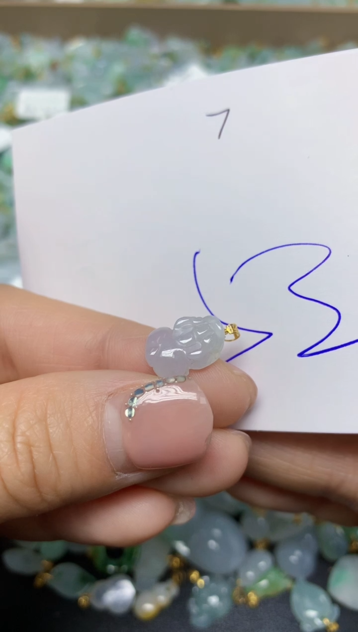 【闪购商品】翡翠挂件18K金镶嵌 天然翡翠A货