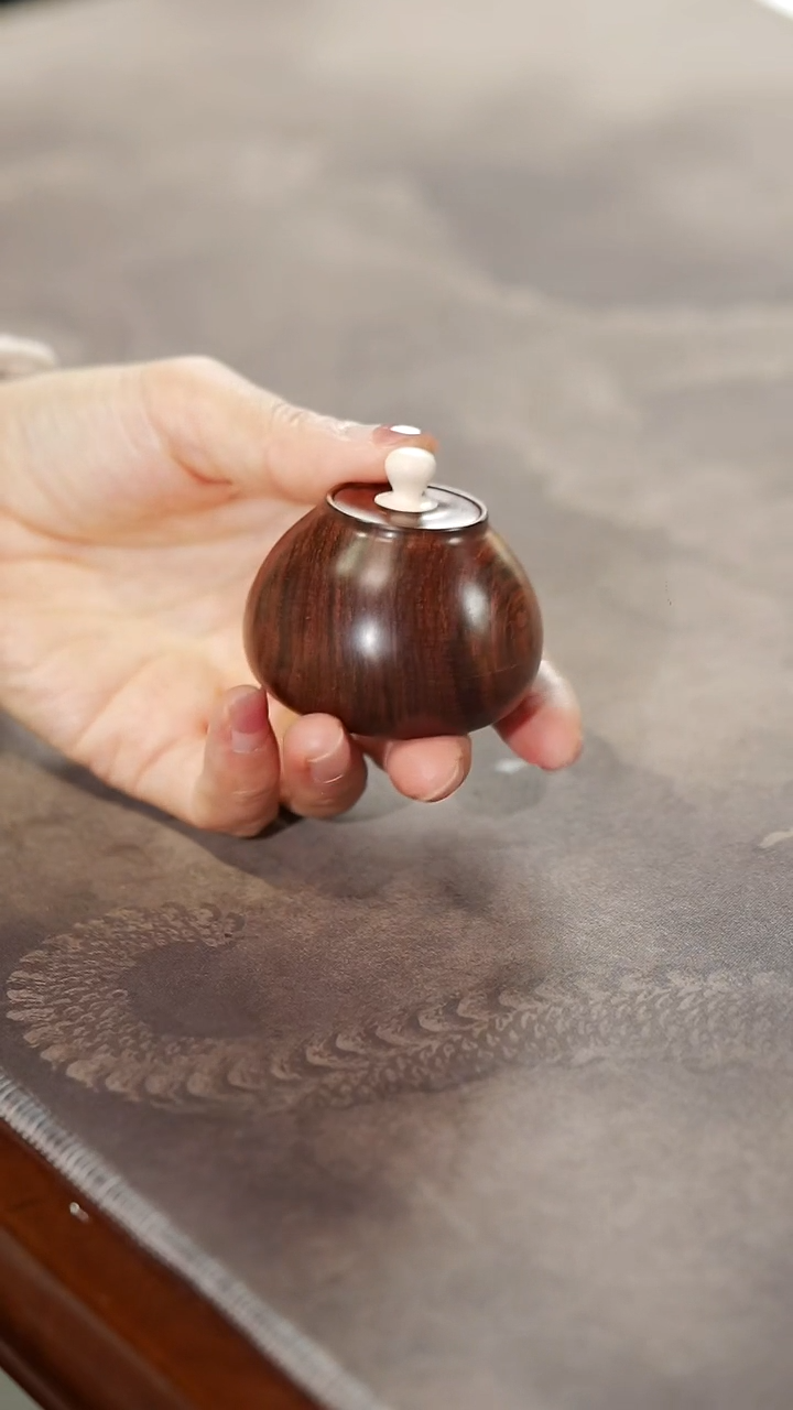 黄花梨/降香黄檀218老料紫油梨品香罐 把玩件