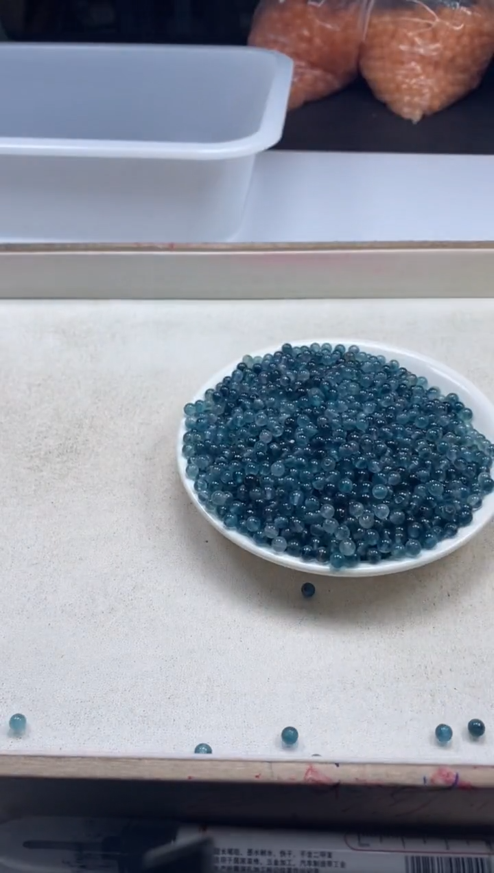 【闪购商品】玛瑙/玉髓颈饰未镶嵌w837蓝水飘花4mm*100颗