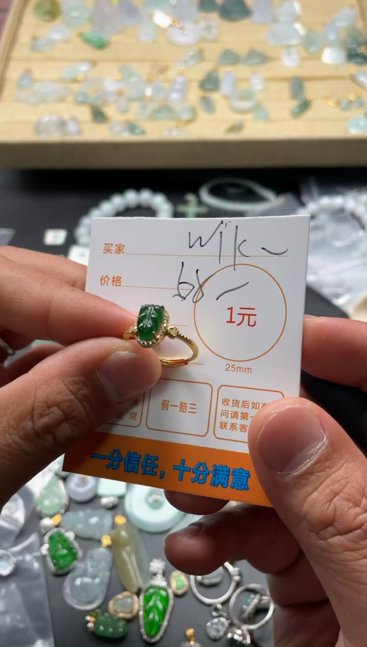 颈饰未镶嵌翡翠W***?挂件