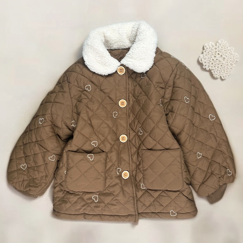 外套冬天派克服冬季棉衣上衣 加绒棉服套装裤子棕色韩版保暖冬款