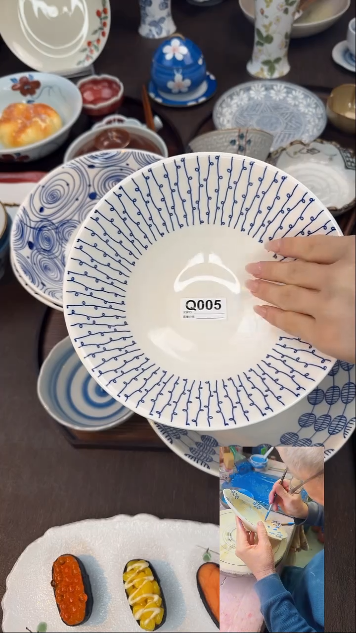 瓷8寸斗笠面碗005