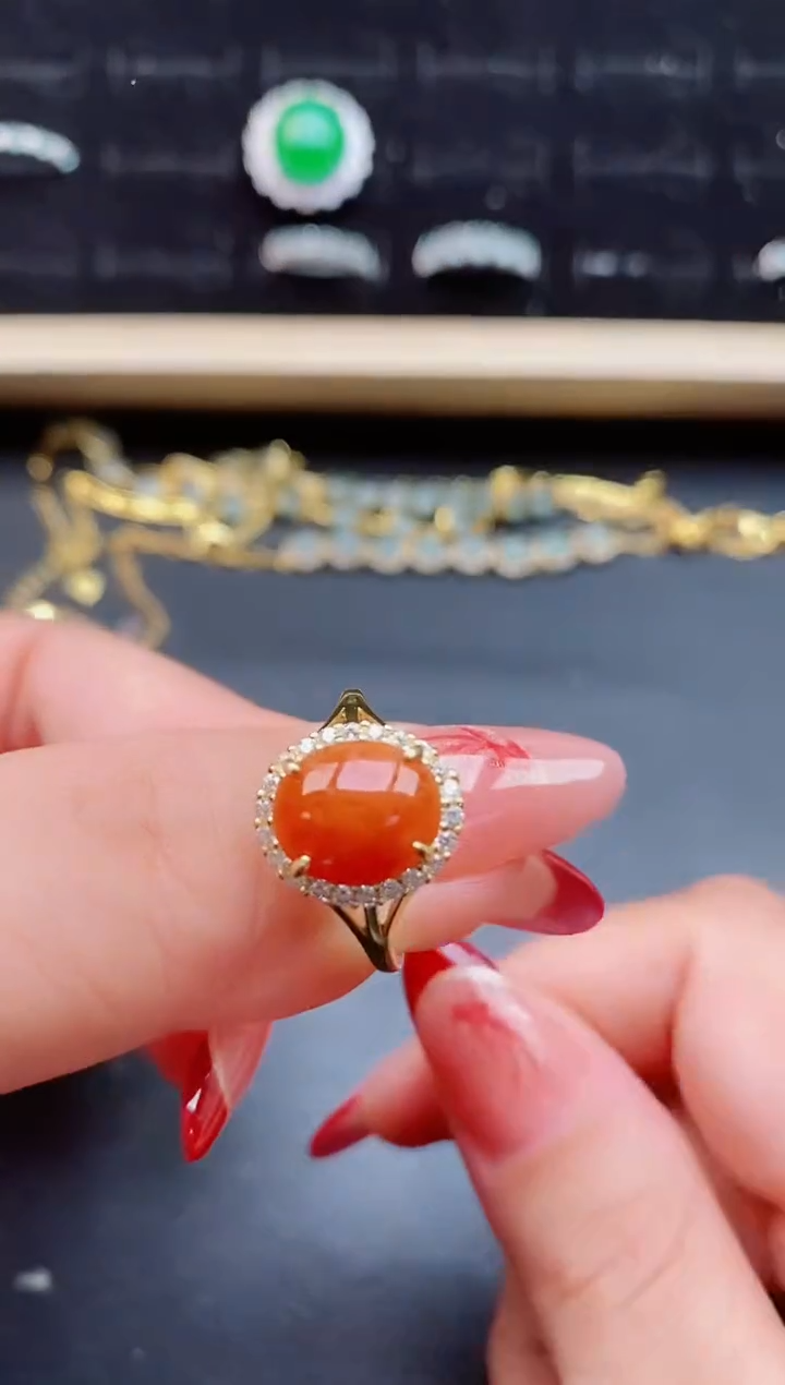 【闪购商品】翡翠戒指银S925镶嵌12121