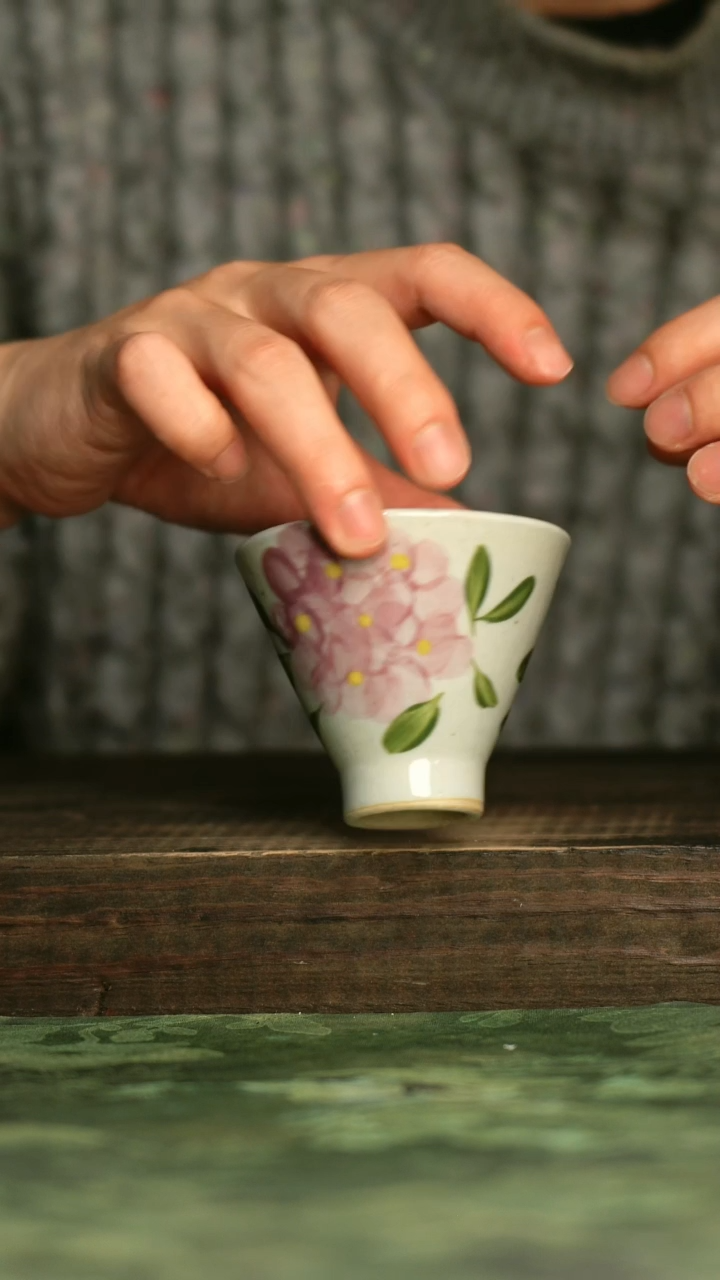 陶瓷青诗集手工手绘瓷器