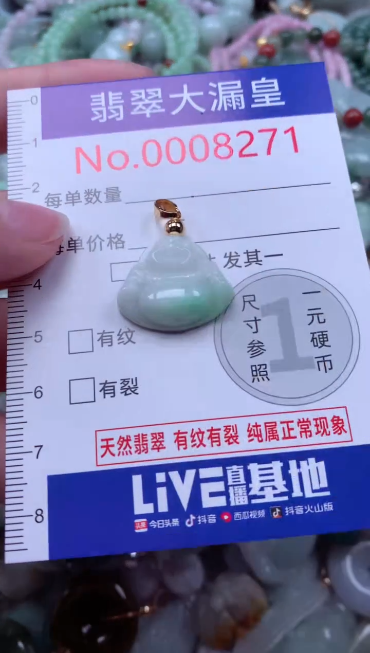 翡翠未镶嵌吊坠(不含链)8271