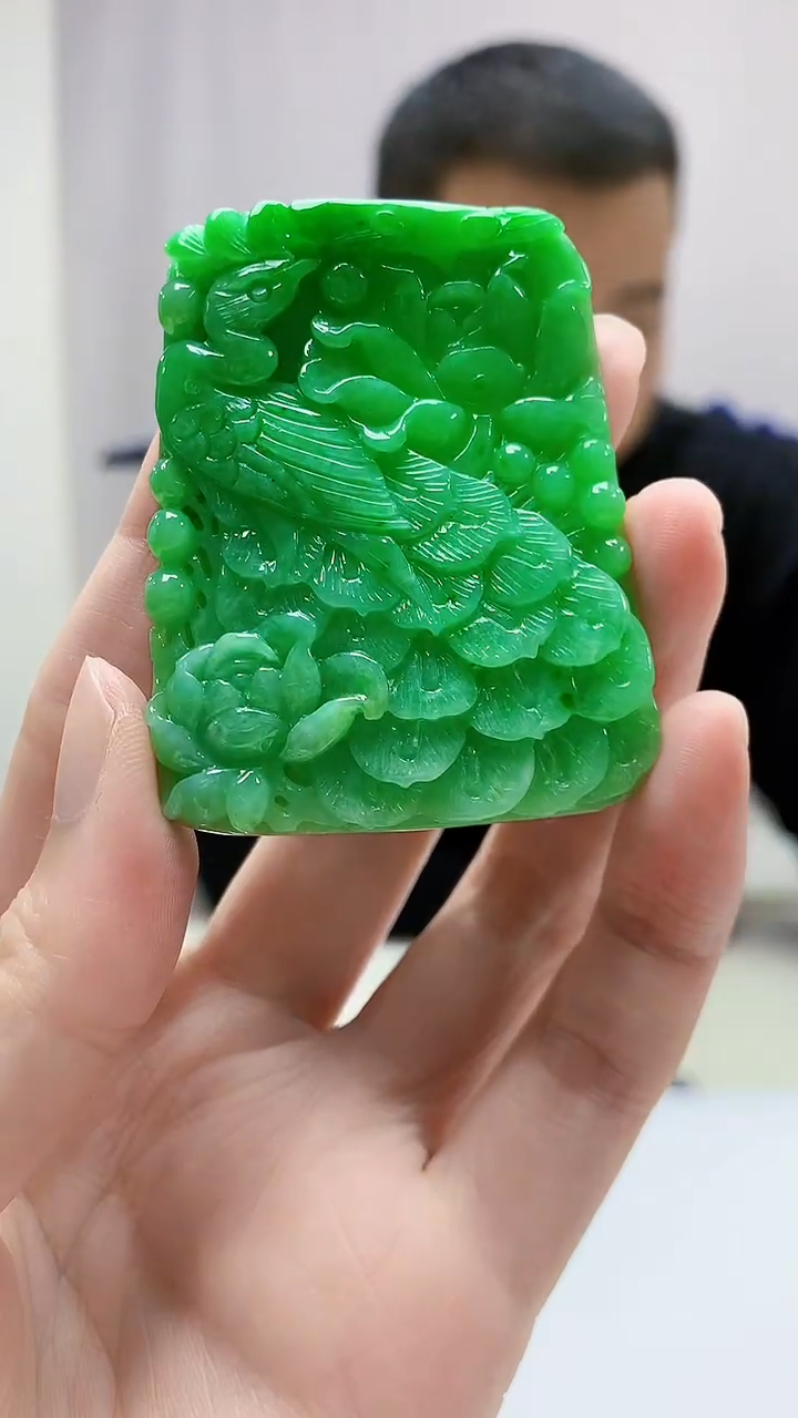 定制翡翠未镶嵌4898zm-毛货挂件凤凰304