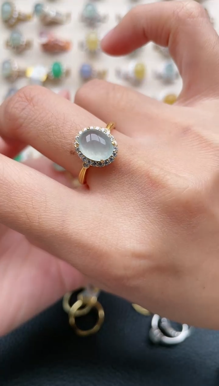 【闪购商品】翡翠戒指银S925镶嵌1111