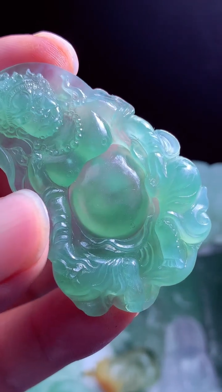 定制翡翠未镶嵌翡翠毛货定制