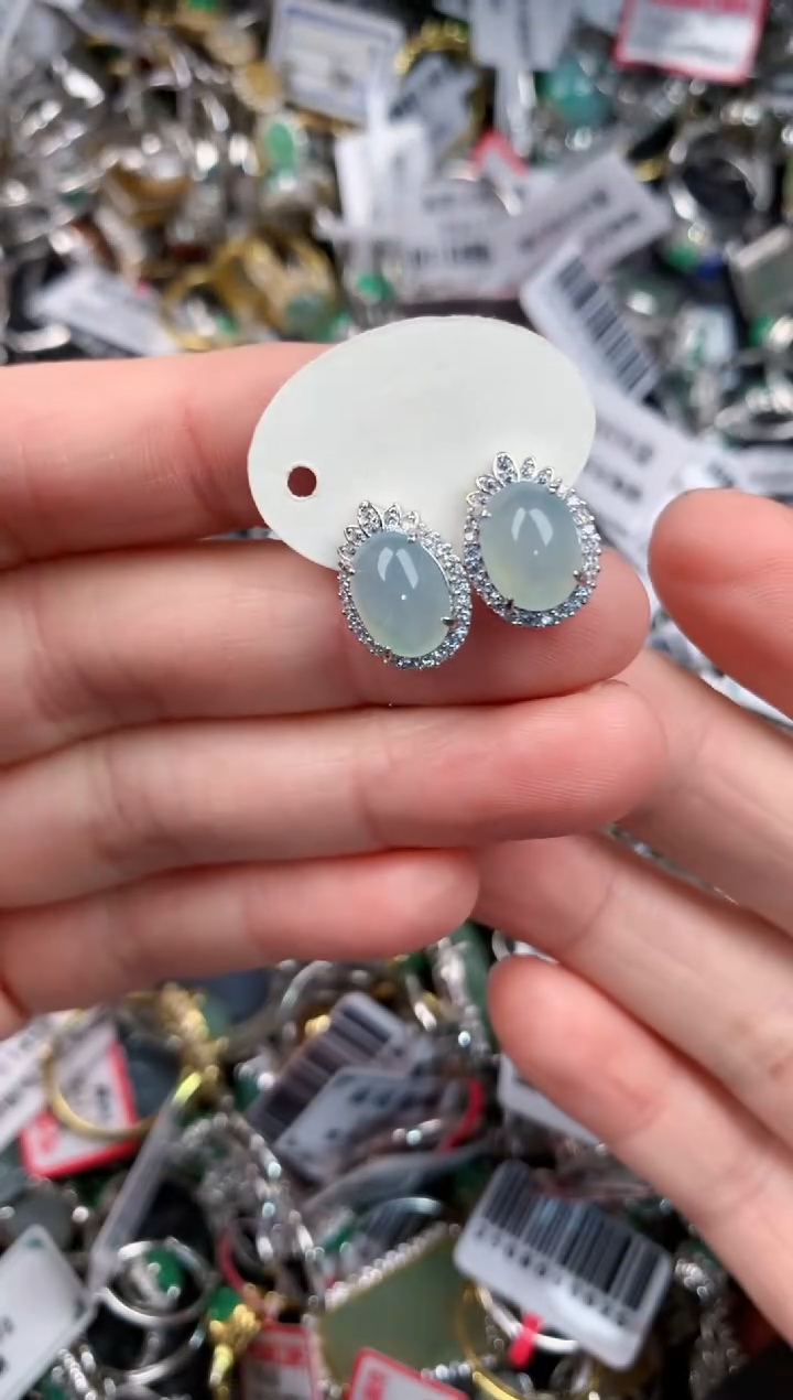 银S925镶嵌戒指翡翠333--10